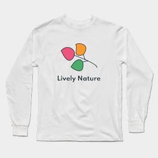 Lively Nature LOGO with Text Long Sleeve T-Shirt